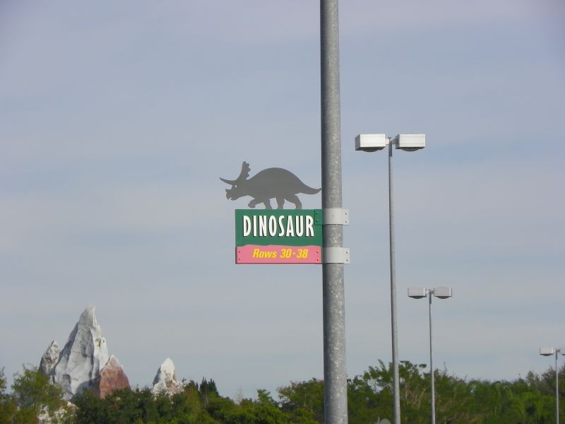 animal kindom的停车场都是以动物命名的，我们正好停在dinosaur~哇咔咔